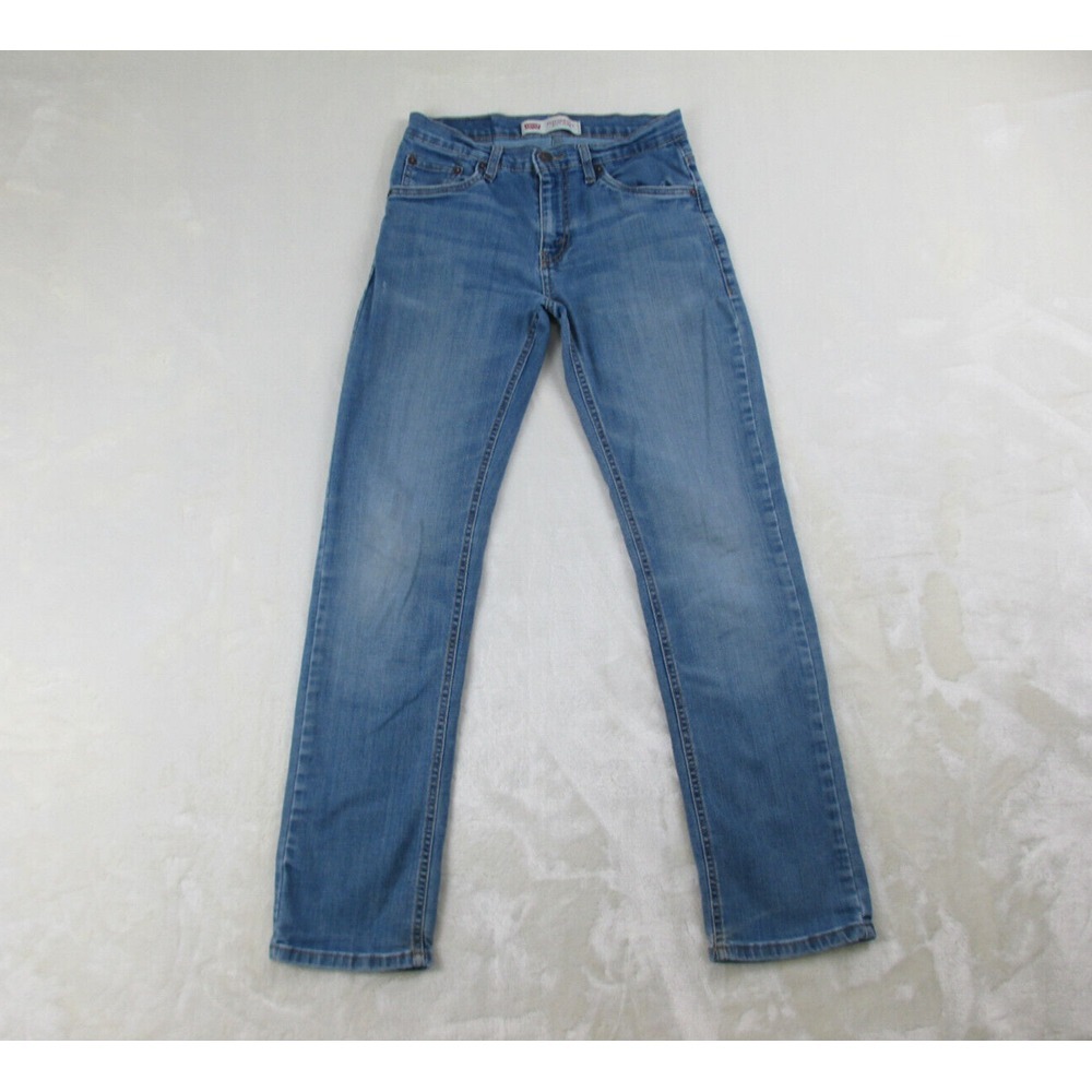 Levis 511 Pants Girls 16 Reg Blue Performance Slim Stretch Denim Youth Kids*